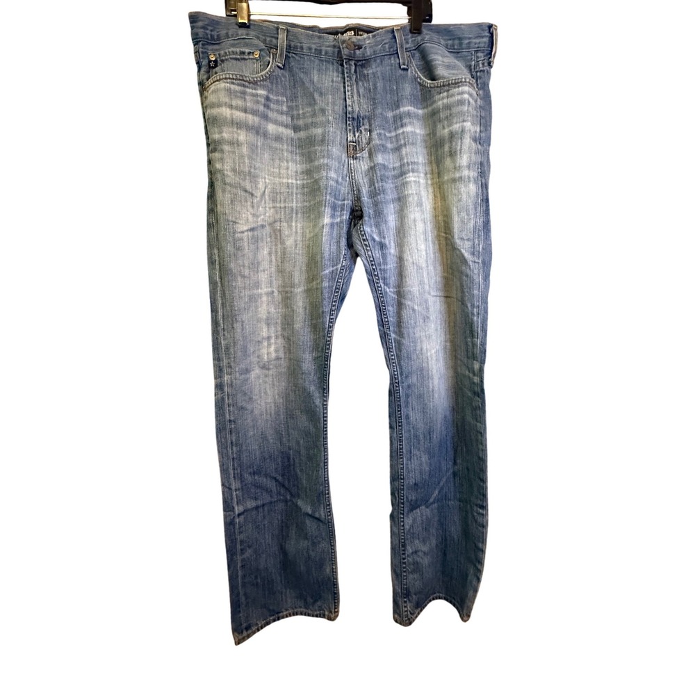 Big Star Union Regular Straight Leg Jeans Light Wash Blue Denim Mens 40L